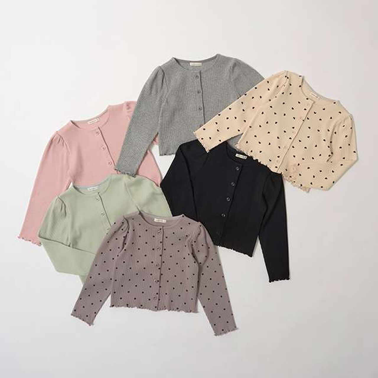 Assorted Ribbed Cardigan,Gray, large image number 1