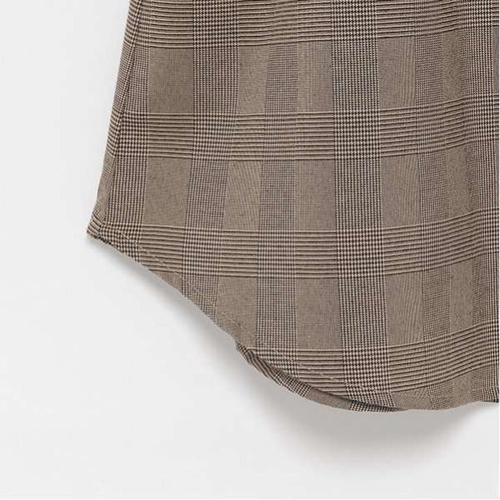 Glen Checkered One-Piece Dress with Bustier,Gray, medium image number 16