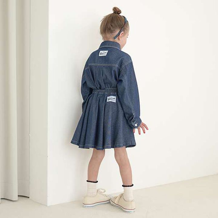 Soft Denim Heart Embroidery Shirt,Blue, medium image number 15