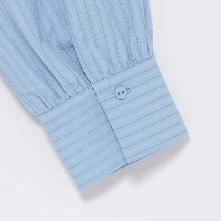 Long-Sleeve Shirt with Bustier,Blue, medium image number 19