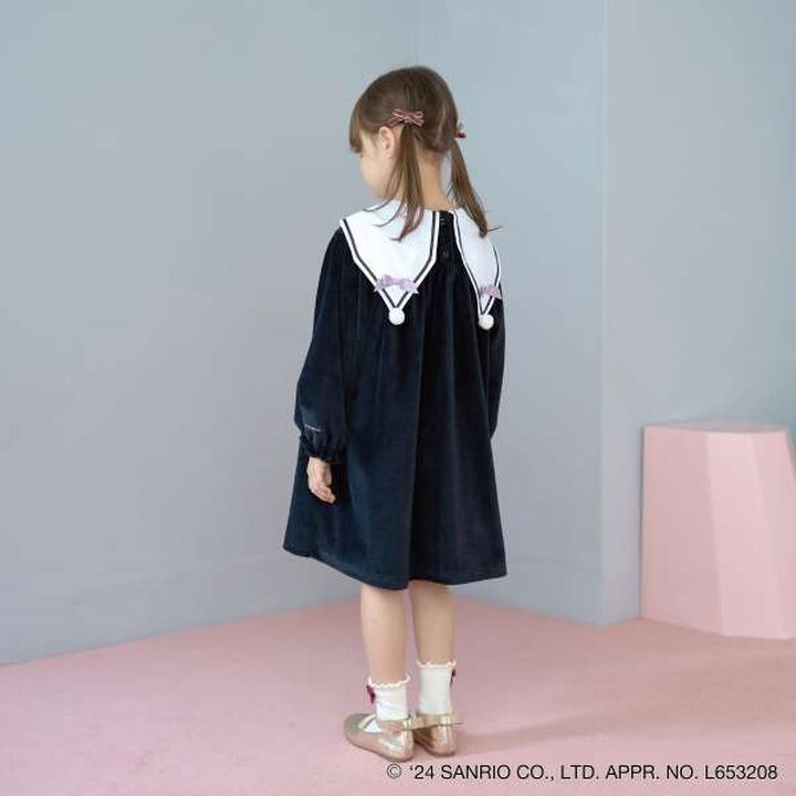 Sanrio Kuromi Collar One-Piece Dress,Charcoal gray, medium image number 6