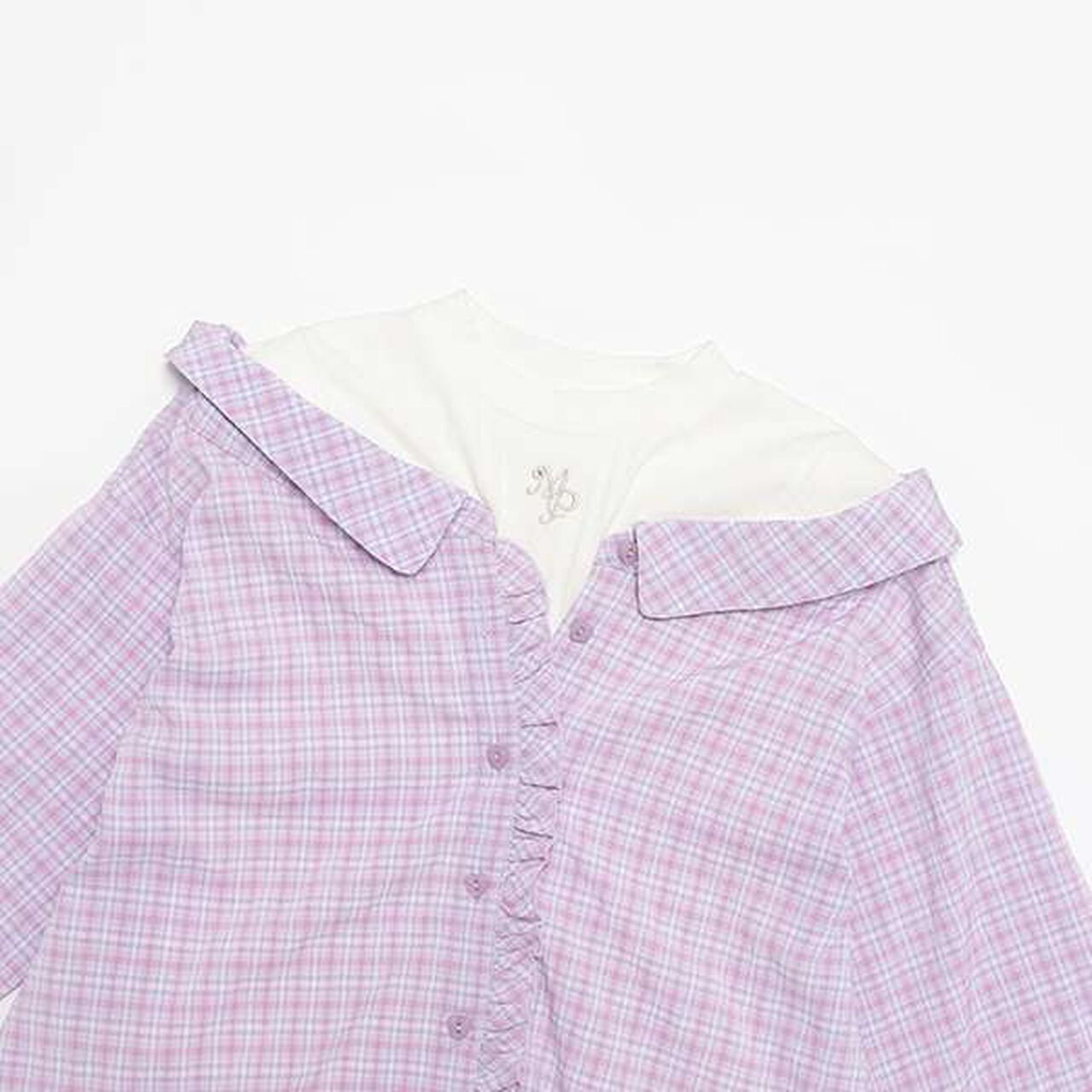 Docking Check Shirt,Lavender, large image number 2