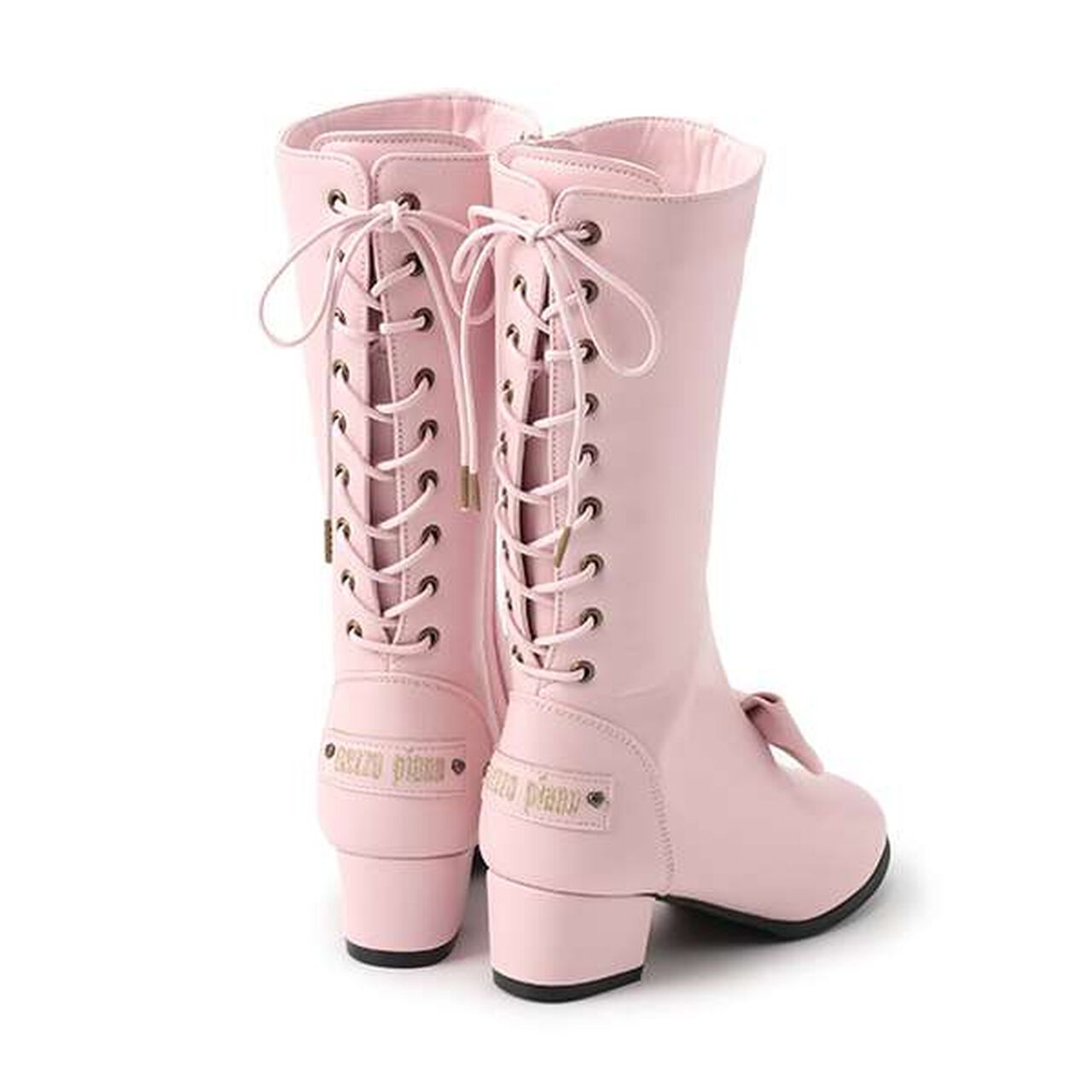 Lace-Up Back Long Boots,Black, large image number 7