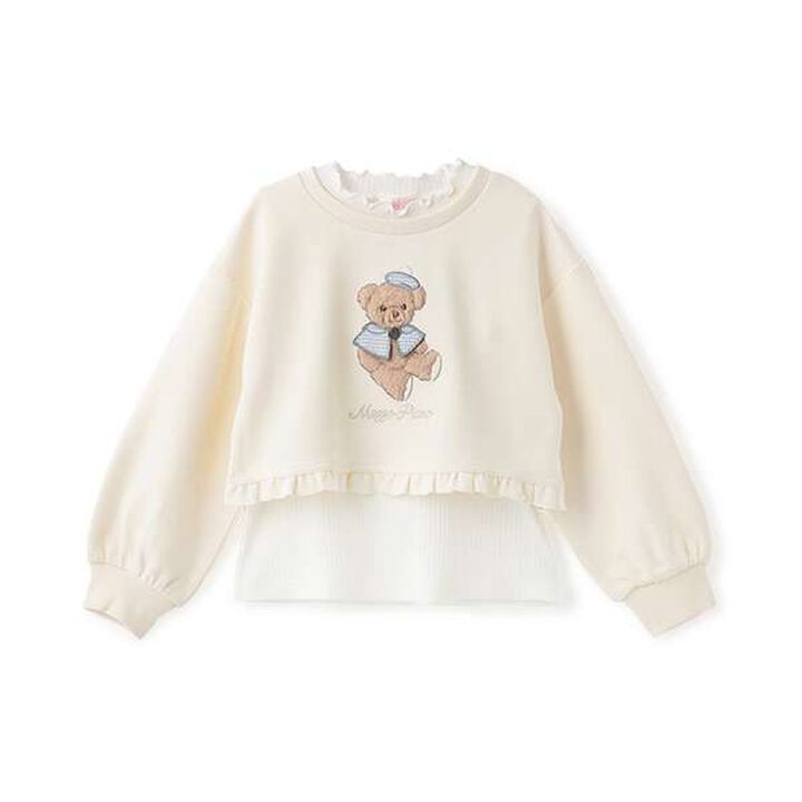 Bear Sweater & Short Sleeve T-Shirt Set,Sax blue, medium image number 16