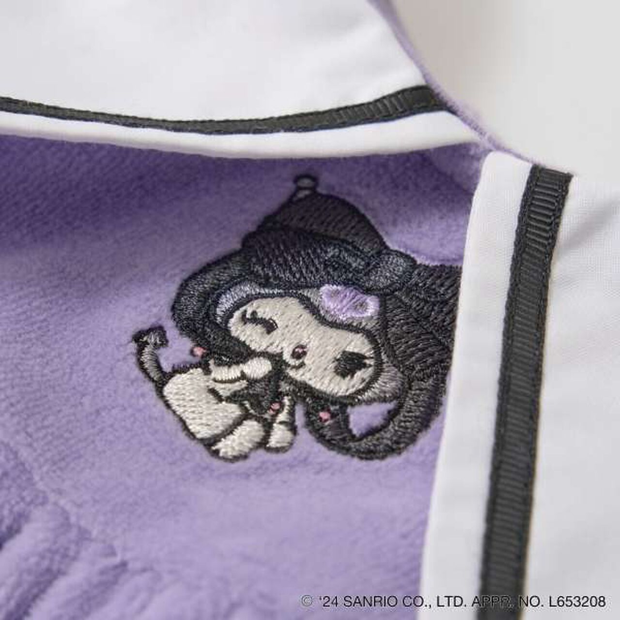 Sanrio Kuromi Collar One-Piece Dress,Charcoal gray, large image number 15