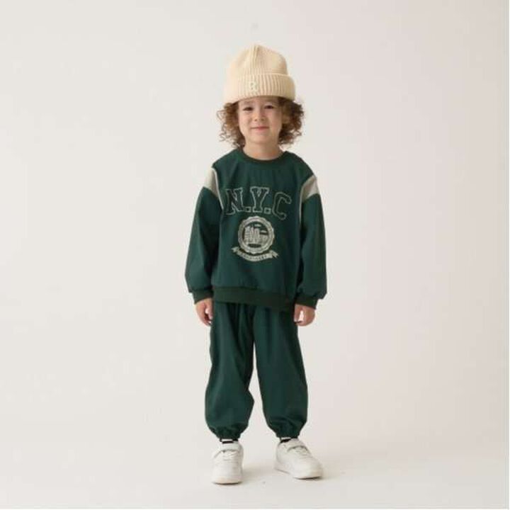 Mix & Match Nylon Pants,Deep green, medium image number 3