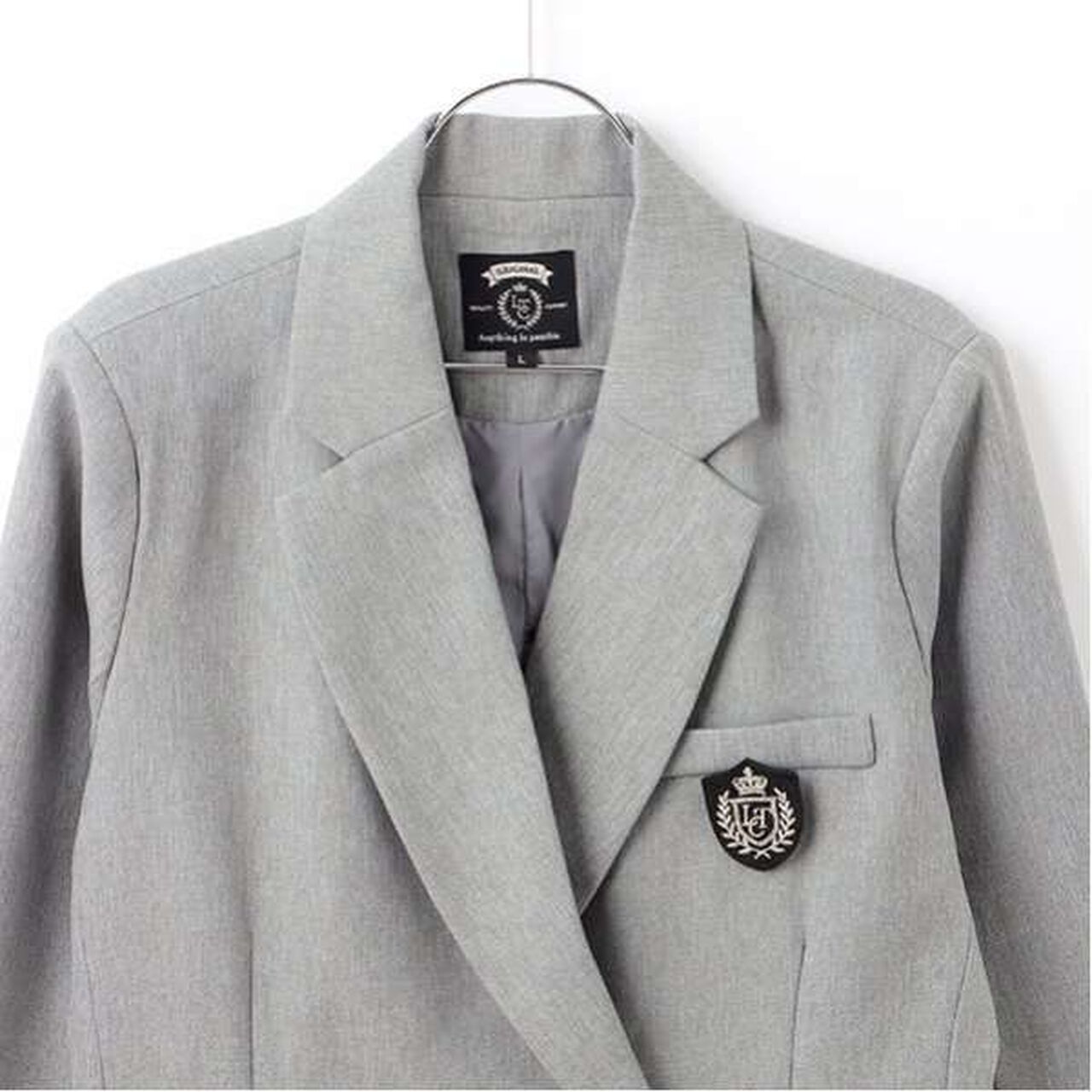 Graduation Attire Bolero Jacket with Emblem,Black, large image number 18