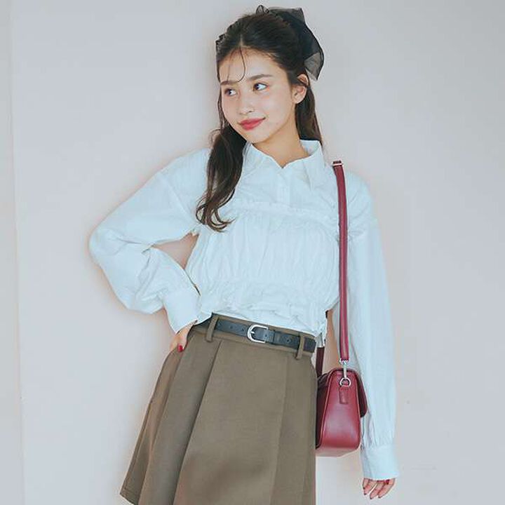 Long-Sleeve Shirt with Bustier,Blue, medium image number 14