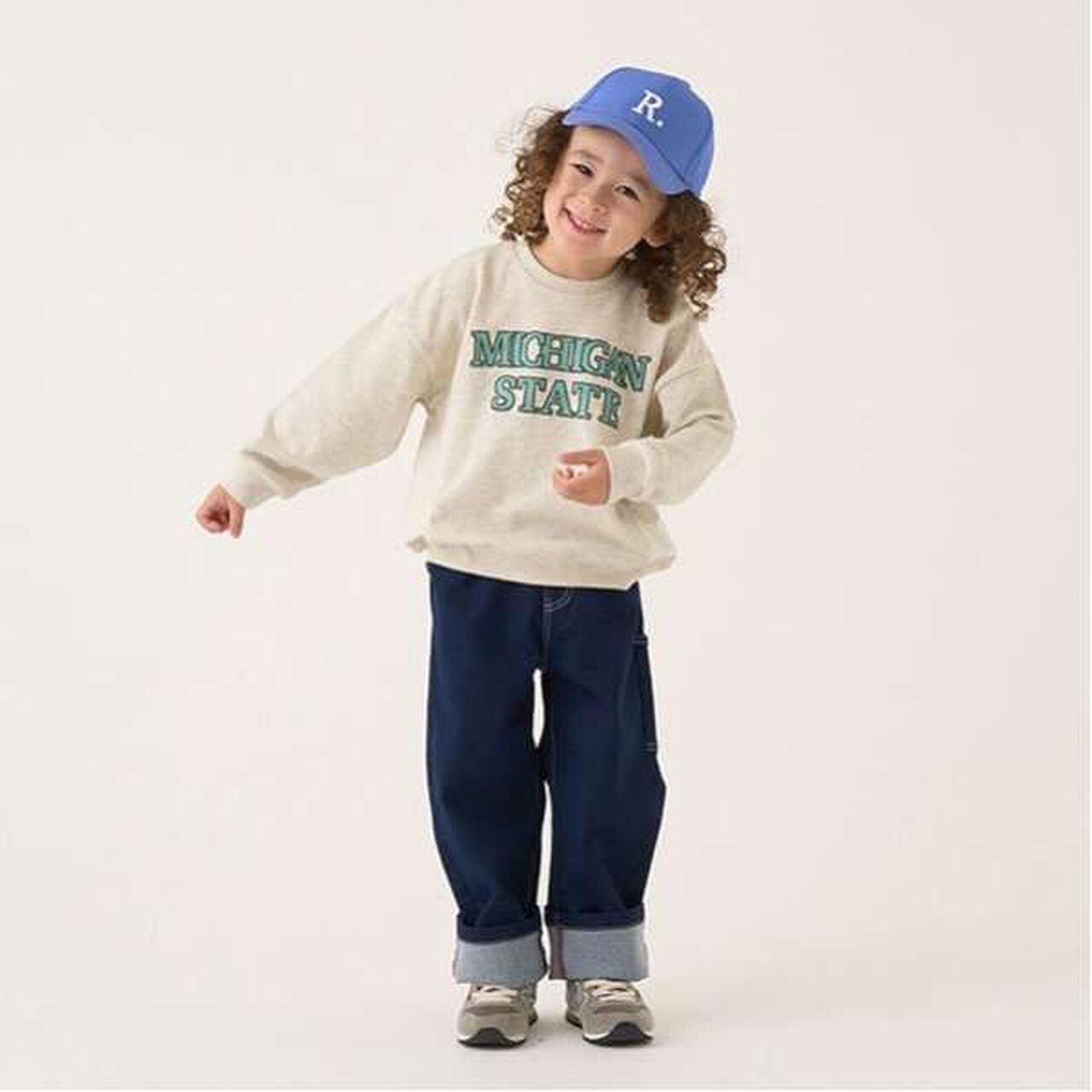 Pilling-Resistant Fleece College Logo Sweatshirt,Blue gray, large image number 14