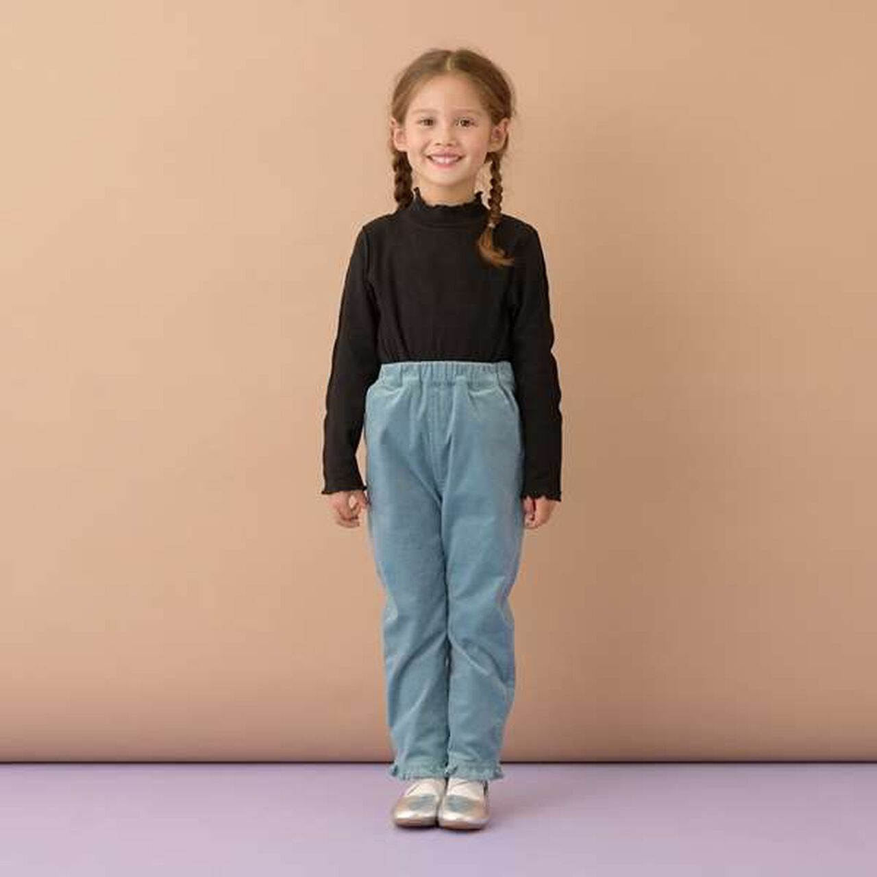 Heart Pocket Corduroy Pants,Charcoal gray, large image number 7