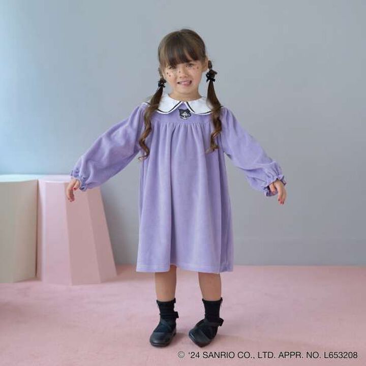 Sanrio Kuromi Collar One-Piece Dress,Charcoal gray, medium image number 3