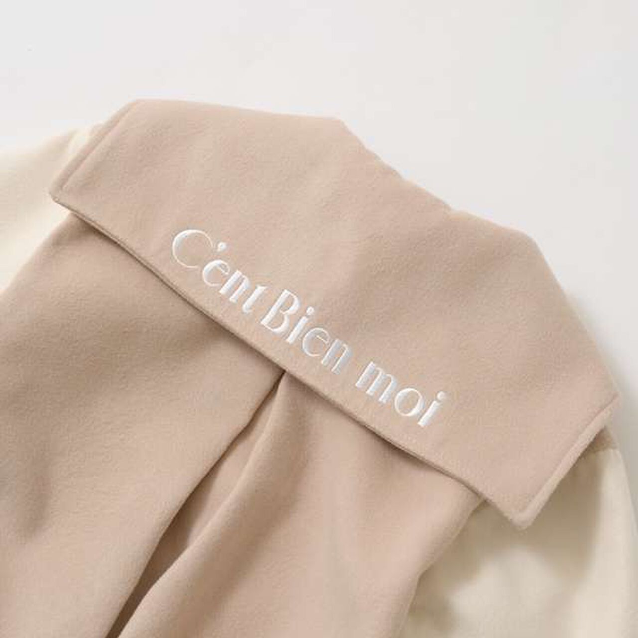 Sailor Collar Varsity Jacket,Beige, large image number 15