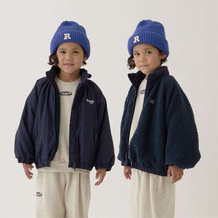 Reversible Oversized 2-Way Jacket,Navy, medium