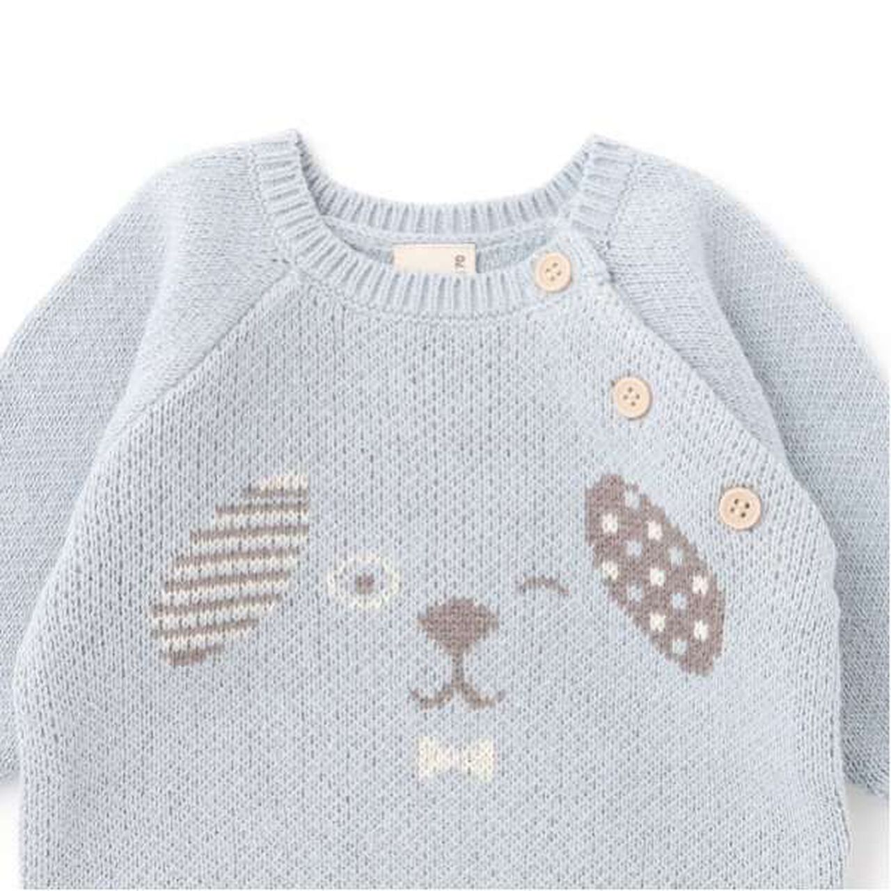 Dog Print Knit + Pants Set,Ivory, large image number 13