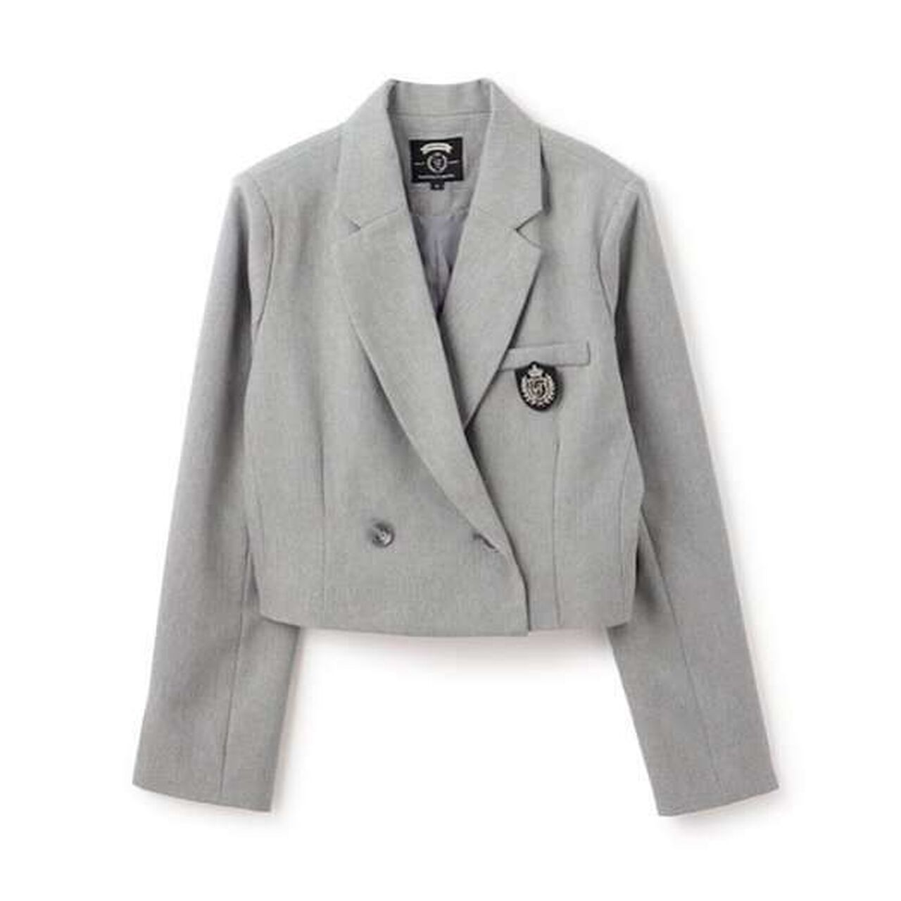 Graduation Attire Bolero Jacket with Emblem,Black, large image number 16
