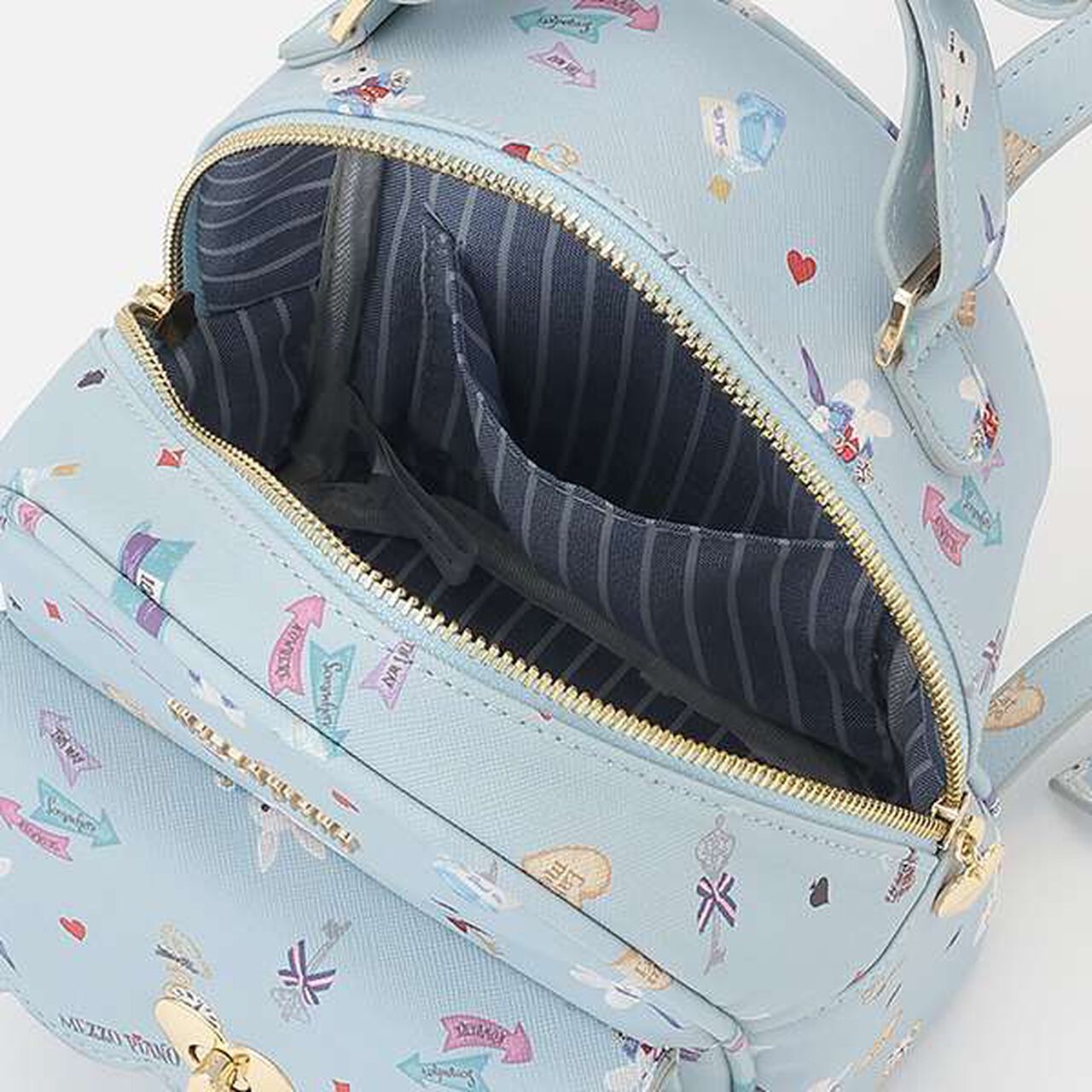 Wonderland Print Mini Backpack,Sax blue, large image number 6