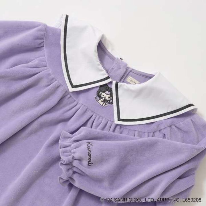 Sanrio Kuromi Collar One-Piece Dress,Charcoal gray, medium image number 14