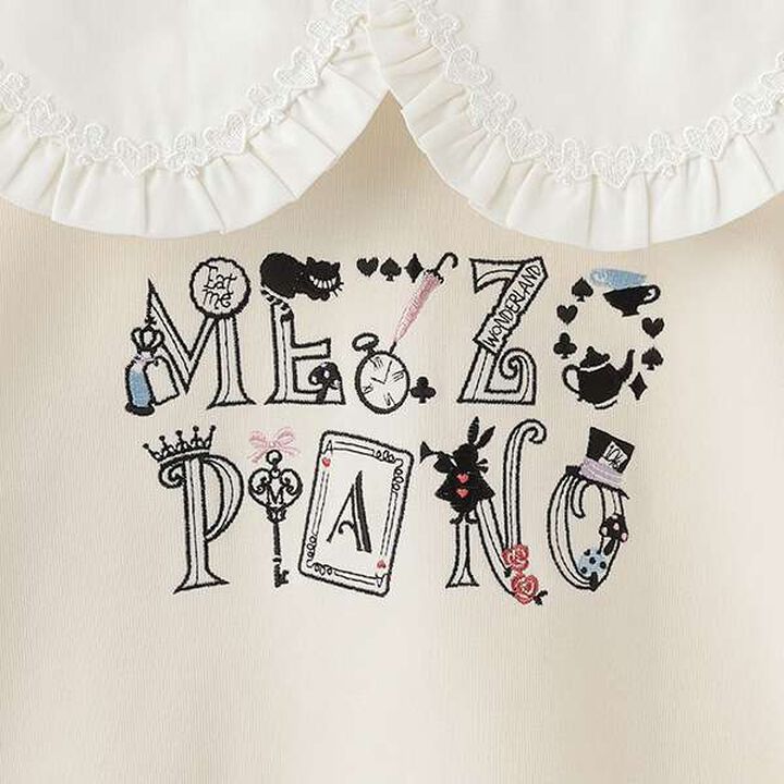 Collared Logo Sweatshirt,Ivory, medium image number 5