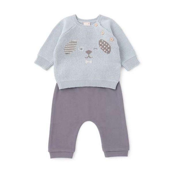 Dog Print Knit + Pants Set,Ivory, medium image number 12