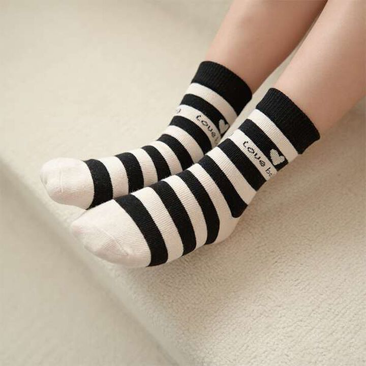 Assorted Monochrome Socks,Striped, medium image number 0