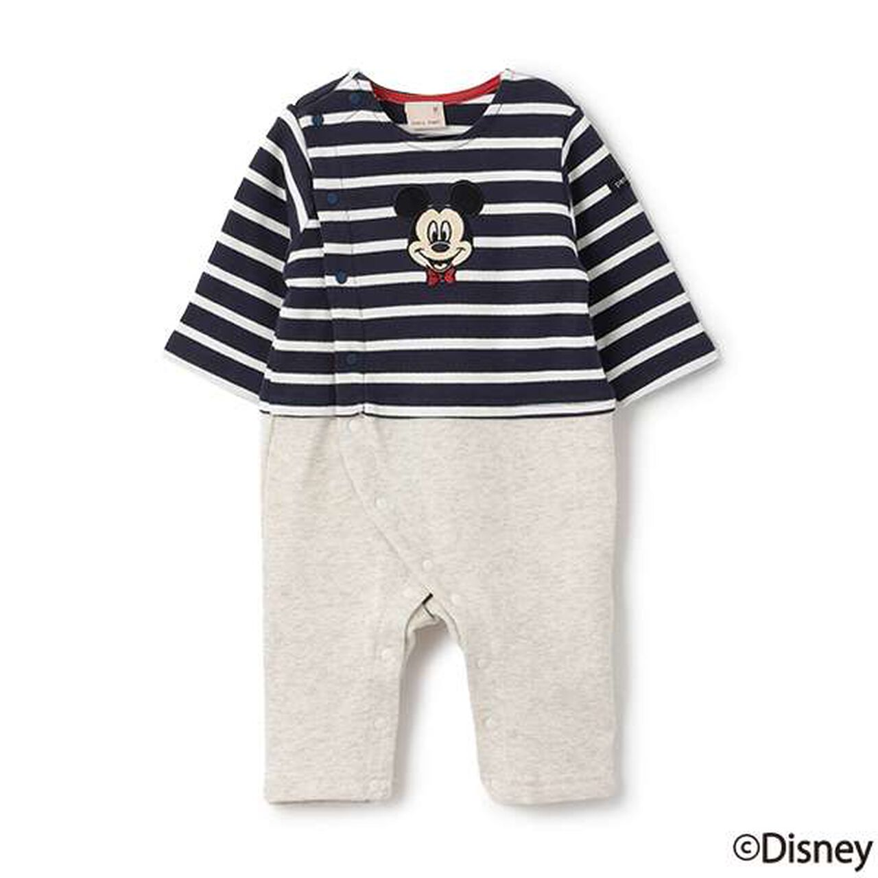 Disney Striped Panel Romper,Navy, large image number 0