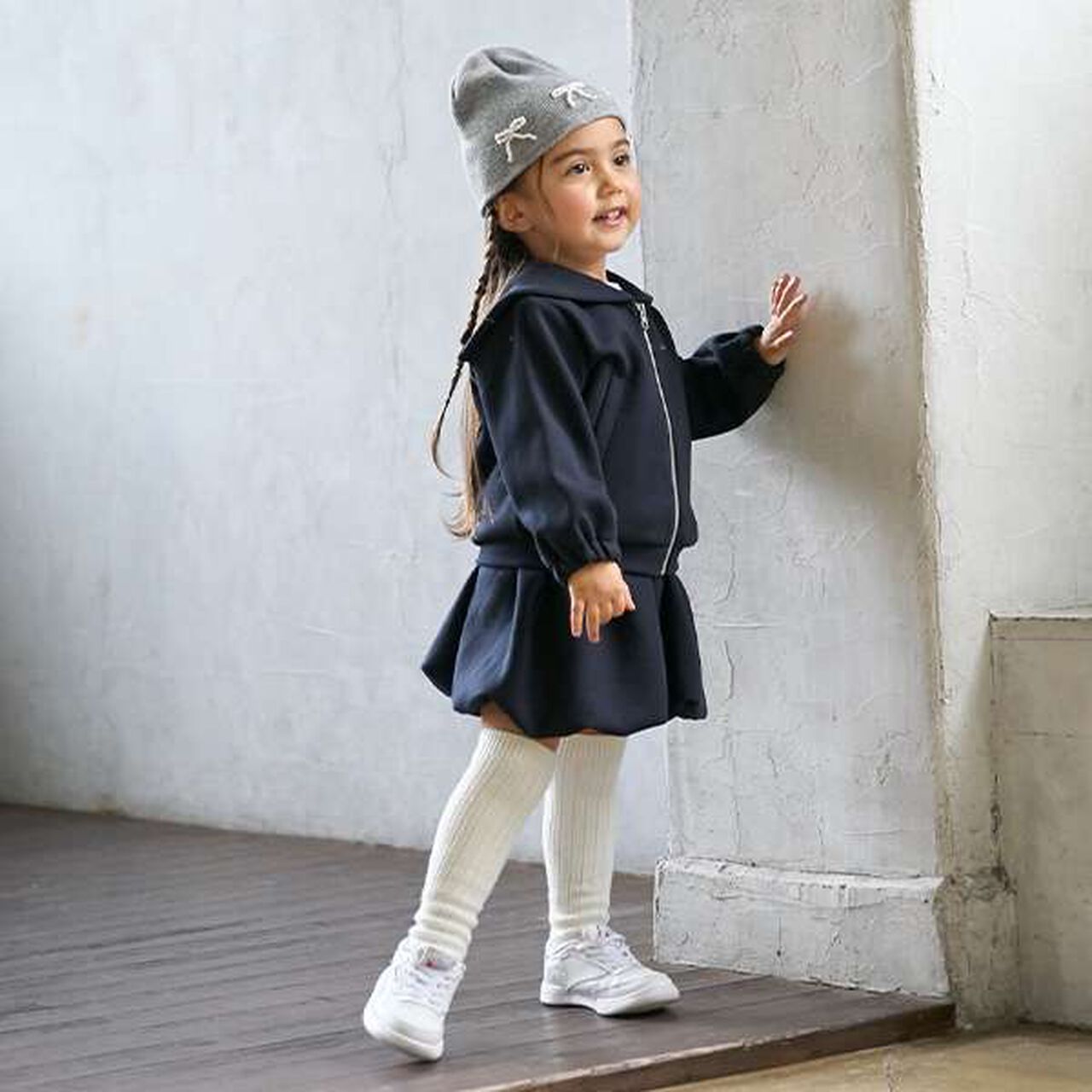 Stain-Resistant Balloon Skirt,Top gray, large image number 1