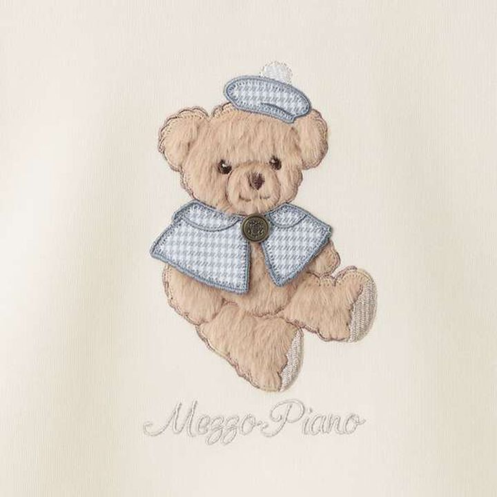 Bear Sweater & Short Sleeve T-Shirt Set,Sax blue, medium image number 10