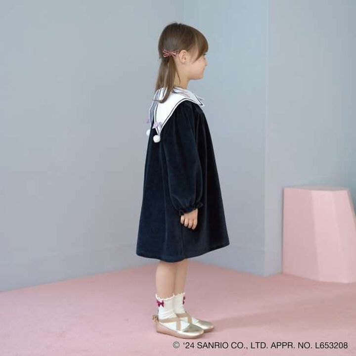 Sanrio Kuromi Collar One-Piece Dress,Charcoal gray, medium image number 5