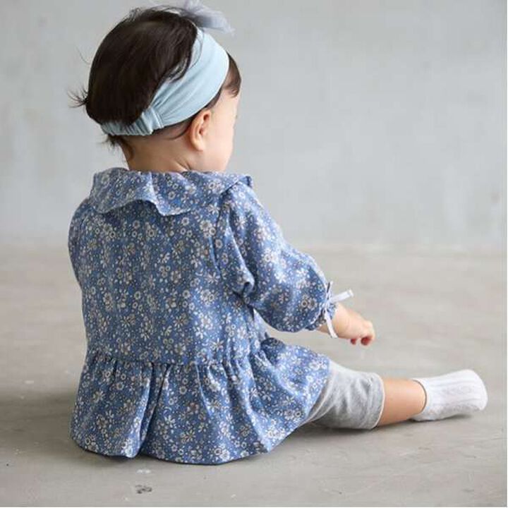 Frilled Collar Tunic Romper,Light pink, medium image number 4