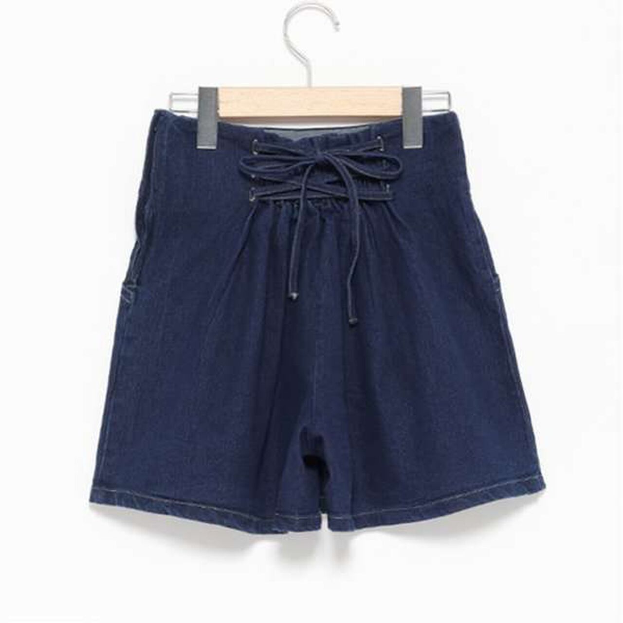 Back Lace-Up Shorts,Gray, large image number 14