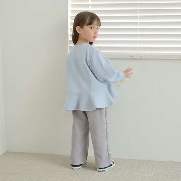 Pilling-Resistant Side Frill Wide Sweatpants,Moderate pink, medium image number 6