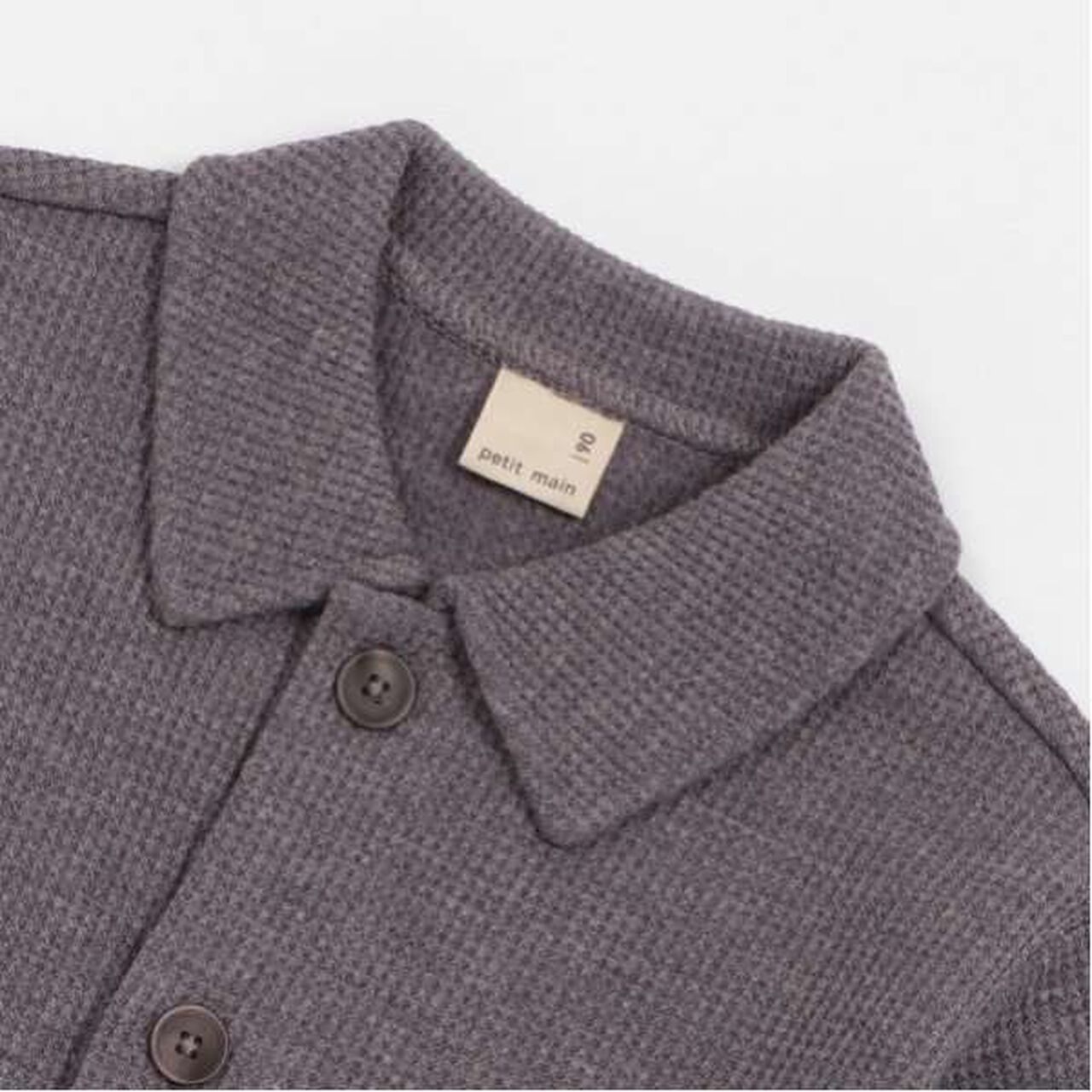 Waffle Cut Shirt,Charcoal gray, large image number 16