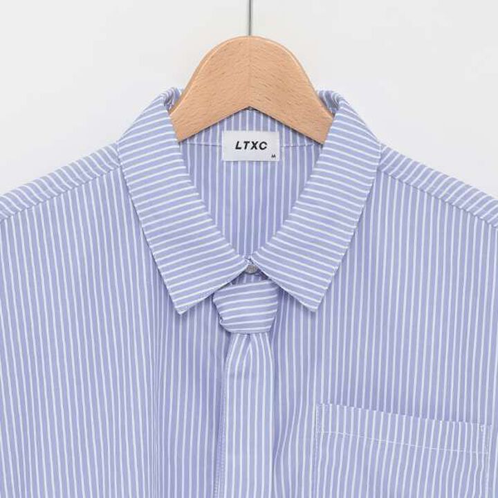 LTXC - Short Sleeve Shirt with Tie,Off white, medium image number 10