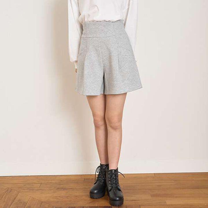 Cut High-Waist Shorts,Brown, medium image number 20