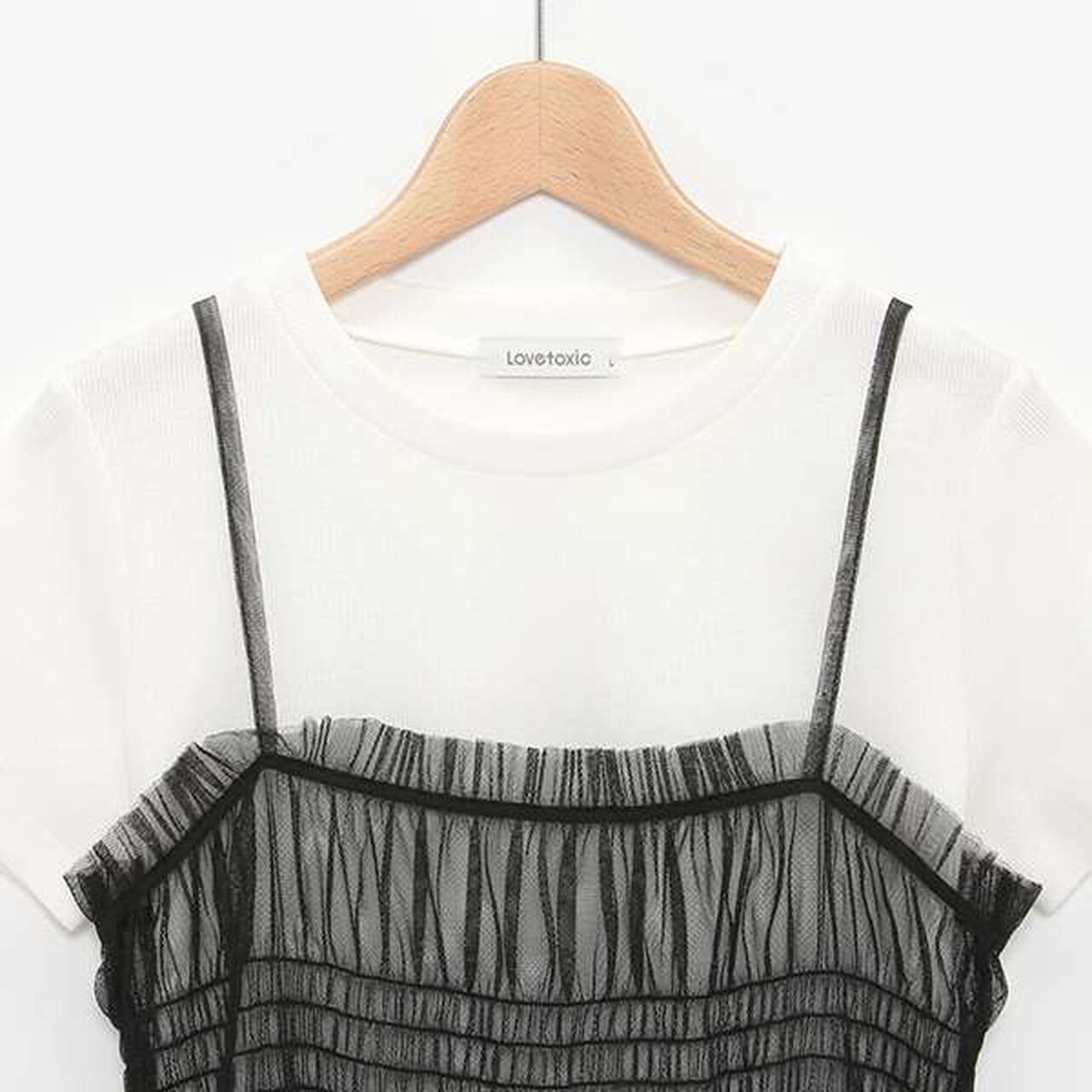 Tulle Dress Inner Set,Black, large image number 9
