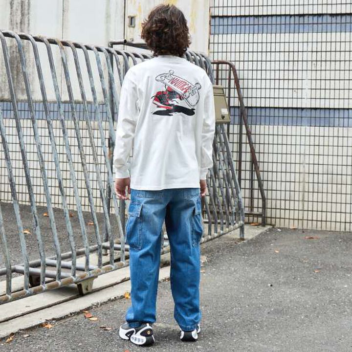 Nautica Back Skater Long Sleeve T-Shirt,, medium