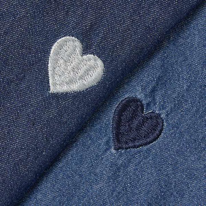 Soft Denim Heart Embroidery Shirt,Blue, medium image number 12