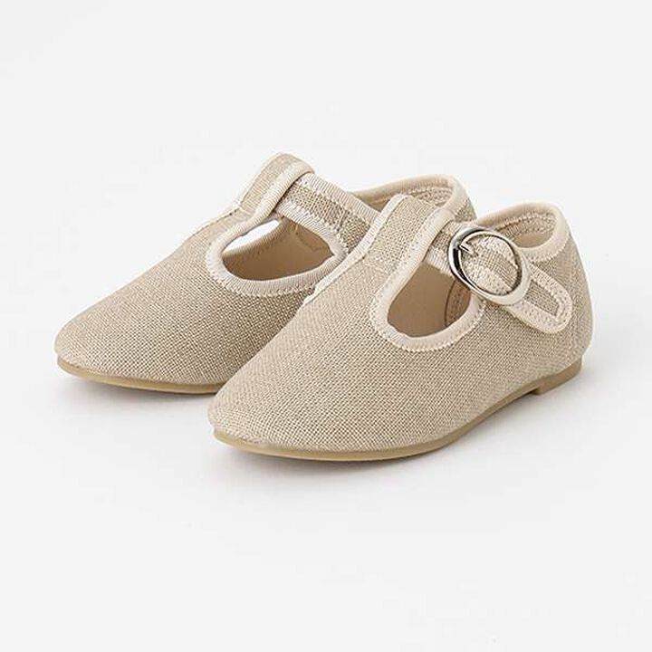 Piping T-Strap Shoes,Beige, medium image number 0