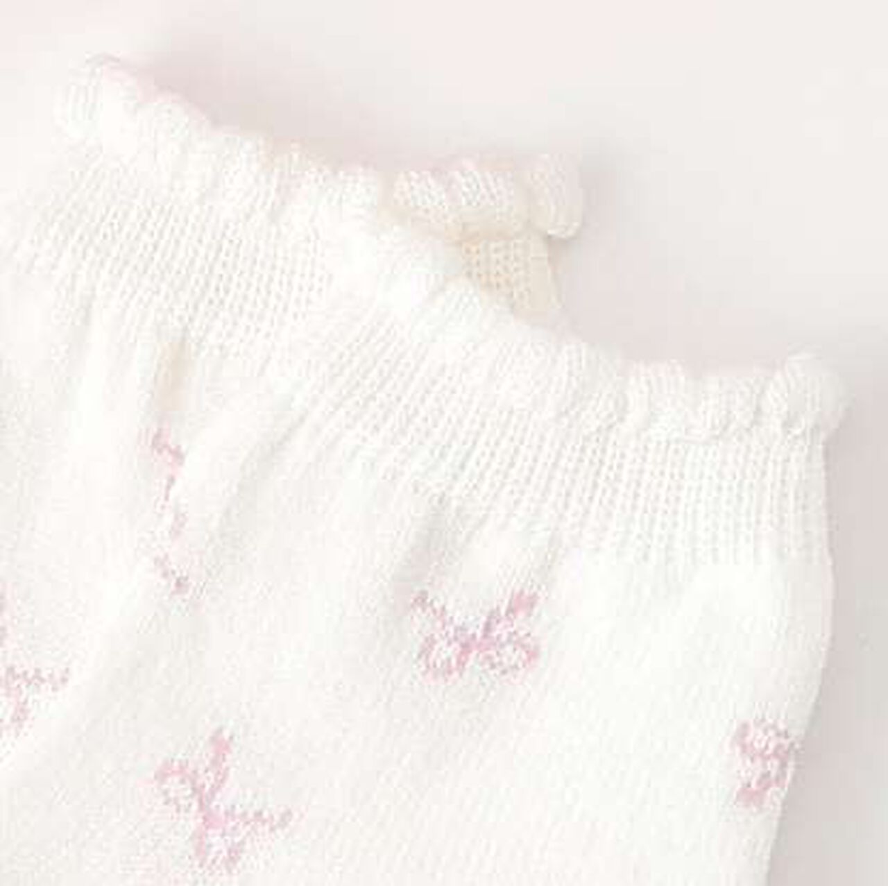 Ribbon & Rose Bib and Socks Set,Off white, large image number 5
