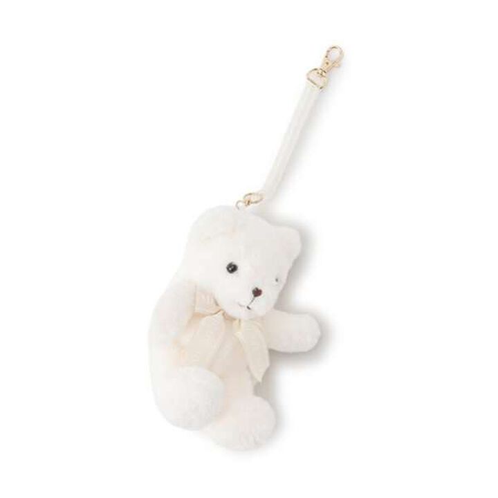 Bear Plush Toy Pass Case,Light beige, medium image number 14
