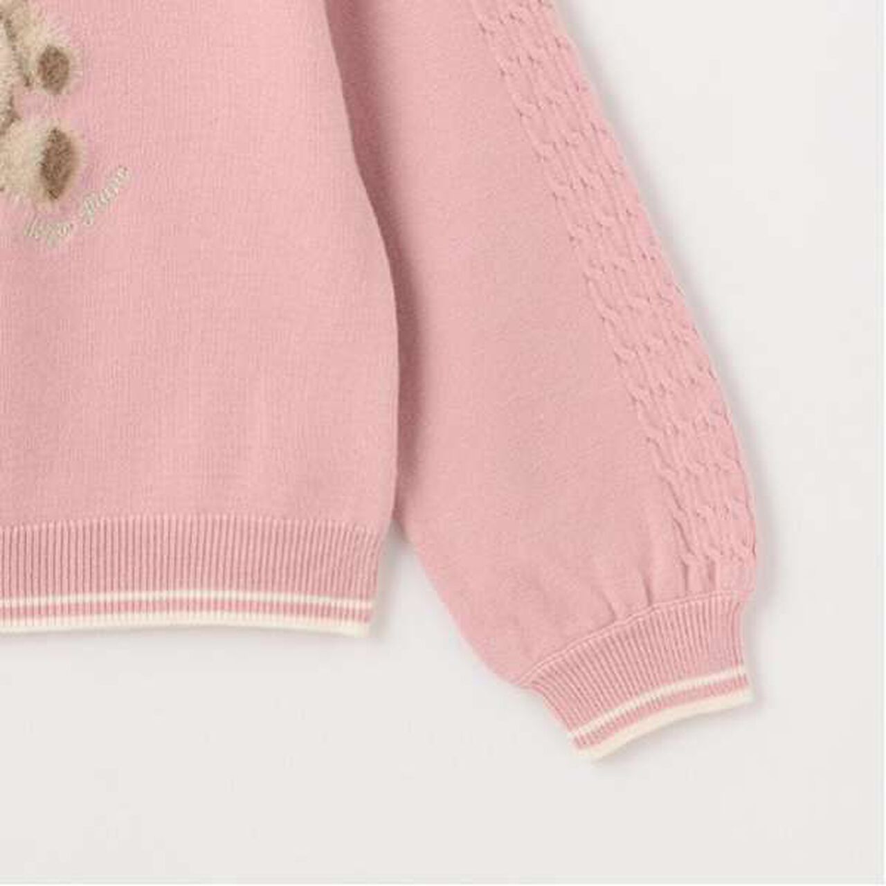 Teddy Bear Knit Pullover,Black, large image number 11