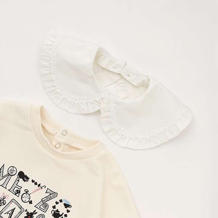 Collared Logo Sweatshirt,Ivory, medium image number 4