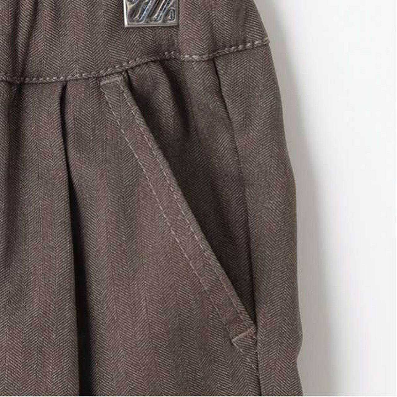 Stretch Herringbone Pants,Black, large image number 10