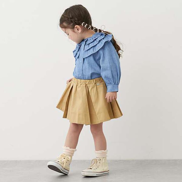 [Link] Volume Tuck Skirted Shorts (Kids),Navy, medium image number 5
