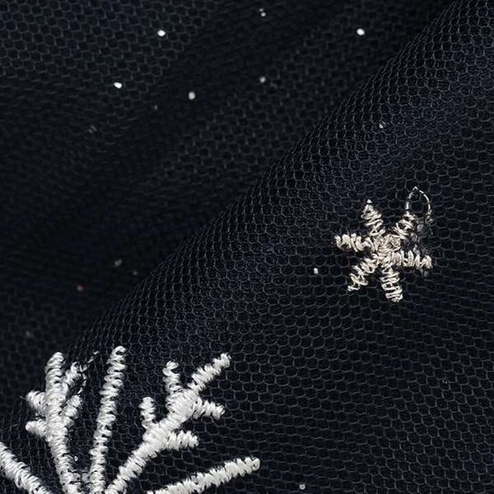 Snowflake Embroidered Tulle Skirt,Off white, medium image number 6