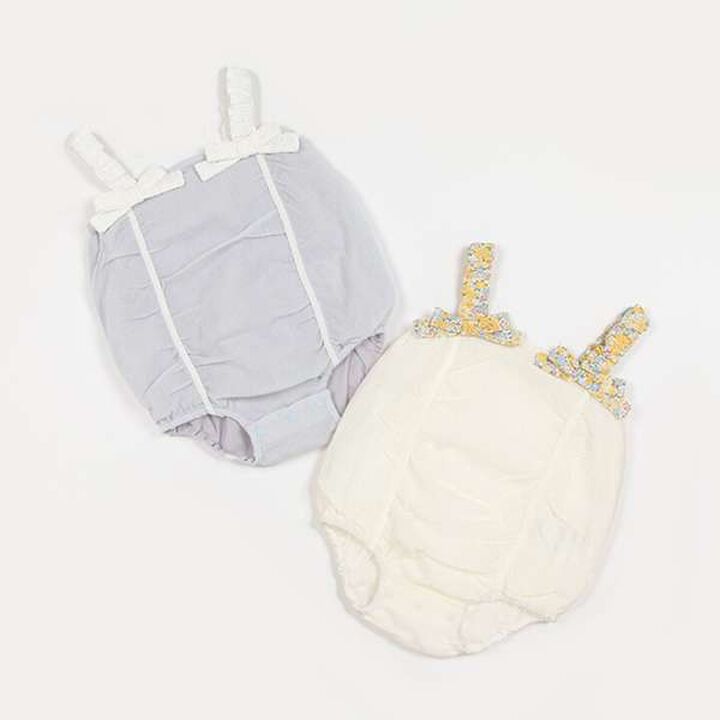 Shirred Overall,Light blue, medium image number 10