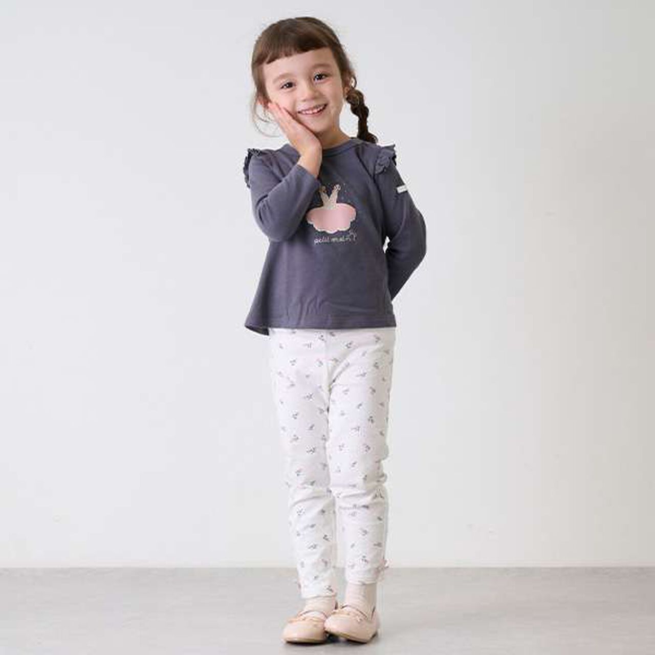 10-Length Girls' Leggings,Mocha tea, large image number 25
