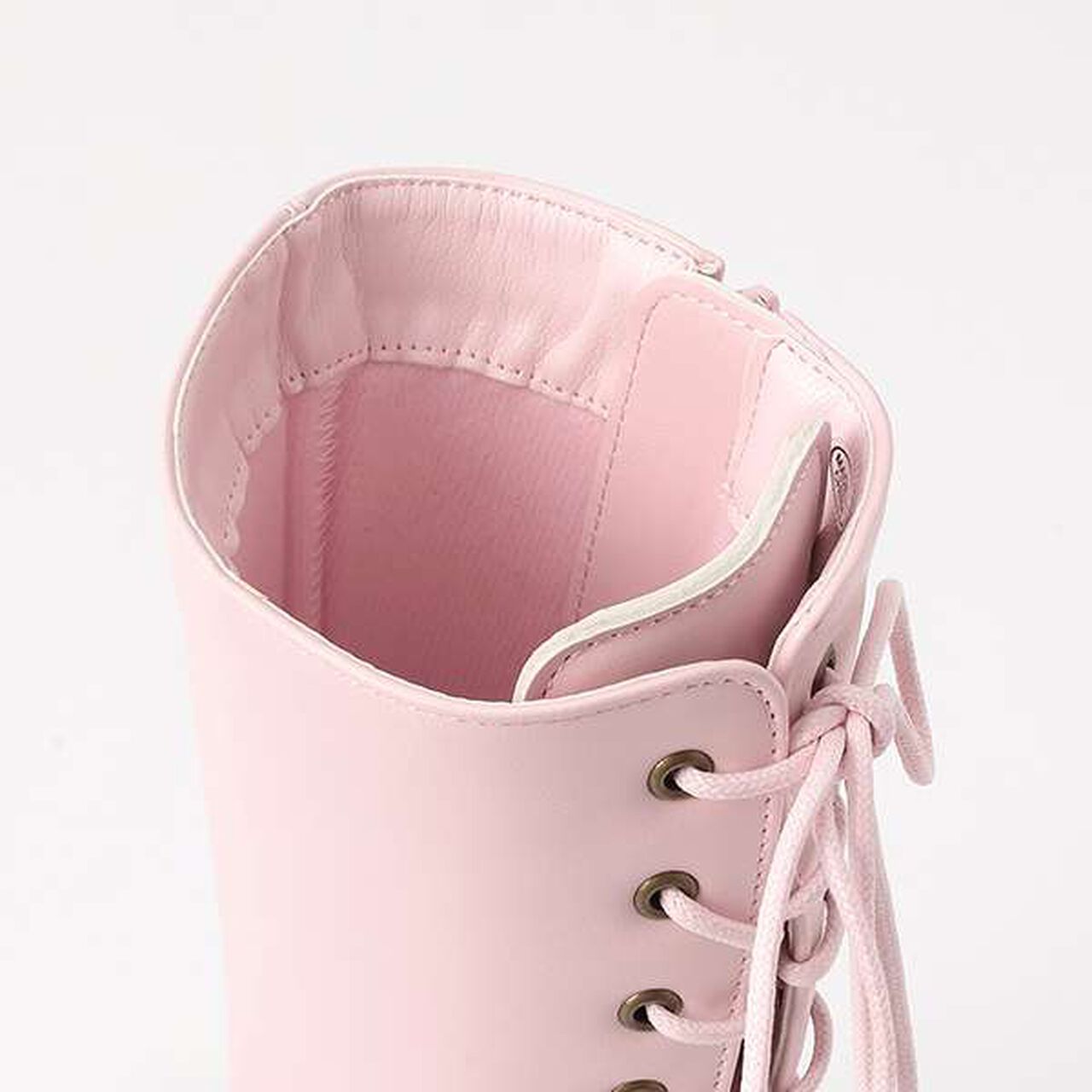 Lace-Up Back Long Boots,Black, large image number 8