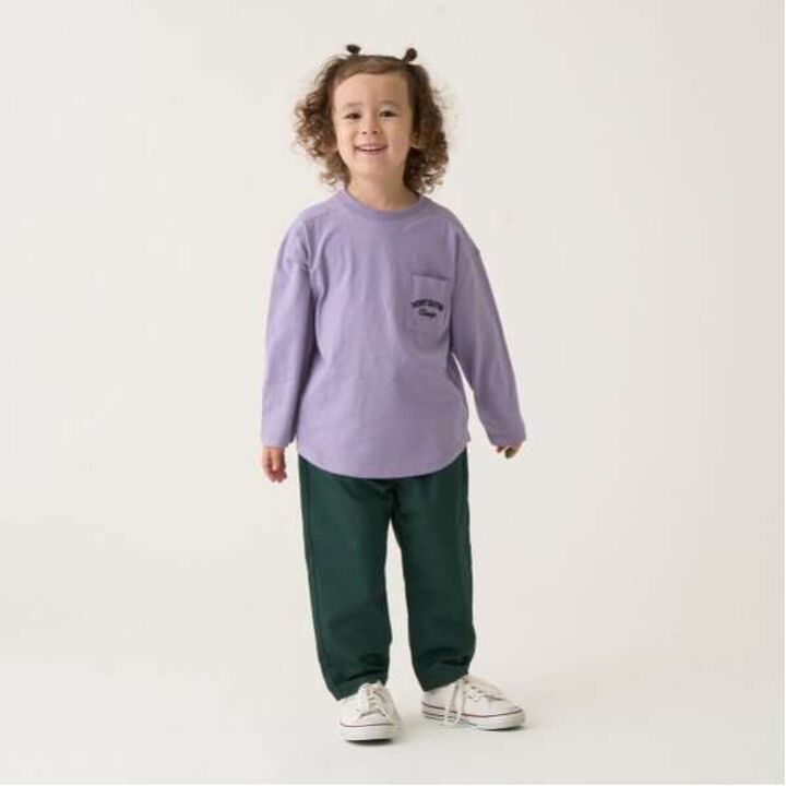 Non-Deforming Versatile Round Hem Pocket T-Shirt,Blue green, medium image number 2