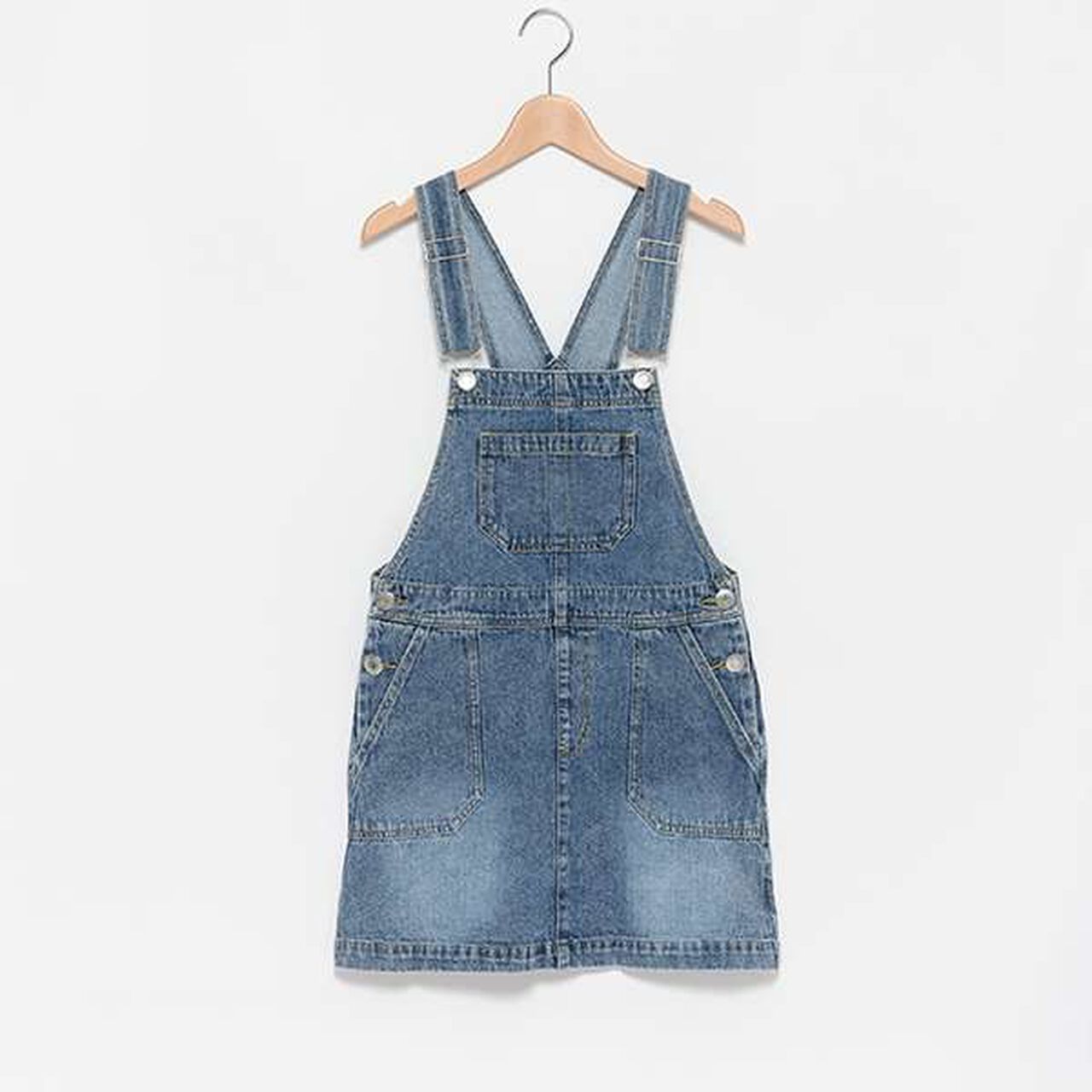 Denim Jumper Dress,Blue, large image number 3
